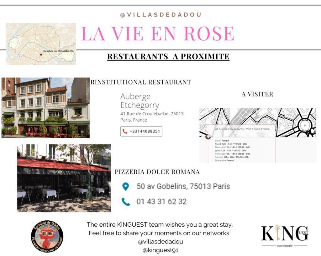 Luxury Paris La Vie En Rose Jacuzzi Terrasse Parking Leilighet Eksteriør bilde